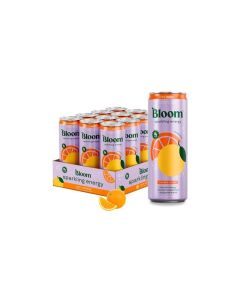Bloom Nutrition Sparkling Energy Drink Natural Caffeine Zero Sugar 180mg Caffeine AntioxidantRich with Green Coffee Bean Green Tea Extract Prebiotics Orange 12oz 12 Pack