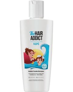 The Hair Addict Bubble Trouble Shampoo - Gentle Daily Cleansing & Frizz-Control Moisturizing Formula with Panthenol & Avocado - Sulfate-Free Silicone-Free - 250ml