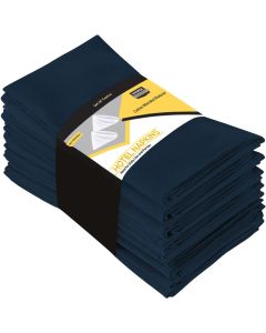 Utopia Kitchen Navy Blue Cloth Napkins 12 Pack 18x18 Inch Absorbent Cotton Blend Washable and Reusable for Dinner Restaurant Lunch Wedding and Hotel