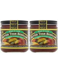 Better Than Bouillon Premium Seasoned Vegetable Base, 8 Ounce Jar (Pack of 2) - 38 Servings Each