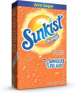 Sunkist Singles To Go! Orange Drink Mix - 3 Boxes with 6 Packets Each for 18 Total Servings