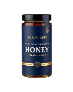 Yemeni Wildflower Honey 100% Raw Unfiltered Pure Honey, Hand Harvested Organic Honey, Non-GMO, Rich Nutrients & Energy Source, Respiratory Relief, Thick Honey - 1Kg Honey Jar