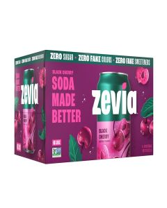 Zevia Soda - Zero Calorie - Black Cherry - Can - 6/12 Oz - Case Of 4