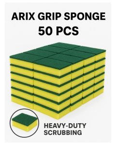 Arix Grip Sponge Heavy-Duty Scouring Sponge – 50pcs Promo Pack for Tough Cleaning