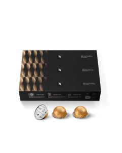Nespresso Capsules VertuoLine Golden Caramel Mild Roast Coffee 30 Count Coffee Pods