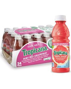 Tropicana Ruby Red Grapefruit Juice 10 Ounce Pack of 24
