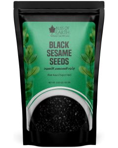 Bliss of Earth Black Sesame Seeds 100g / Premium Unhulled Til Seeds / Calcium Rich Natural Superfood / Perfect for Baking Desserts Sushi Cooking & Toppings / Pure Raw Clean Seeds