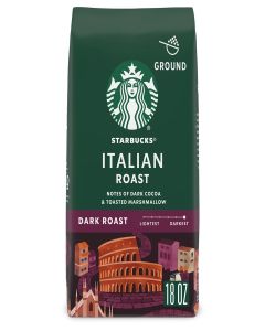 Starbucks Ground Coffee, Dark Roast Coffee, Italian Roast, 100% Arabica, 1 bag (18 oz)