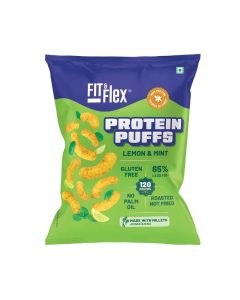Fit & Flex Protein Puffs in Lemon and Mint Flavor- 55gms