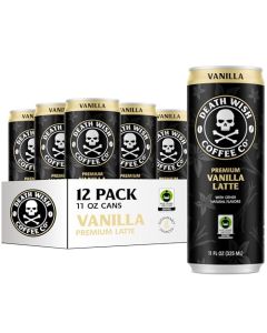 Death Wish Coffee Iced Coffee Cold Brew 8g Protein Fair Trade Vanilla Latte