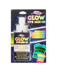 Tulip Glow Dye MixIn Add Glow Effect Pigments to Any Tulip OneStepTieDye Colors for Blacklight Reactive Looks 5 pcs