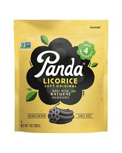 Panda Natural Soft Original Licorice Pure Black Licorice Candy Made with Only 4 Ingredients NonGMO Project Verified Vegan Fat Free 200 G 7 OZ x 4 Resealable Bags Pack