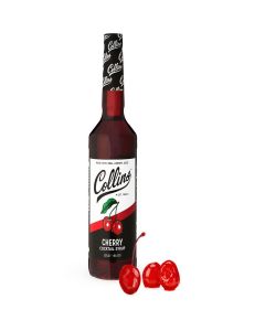 Collins Cherry Syrup with Real Sugar, Maraschino Drink Flavoring Syrups for Cocktails, Dirty Soda, Smoothie, Lemonade, Cocktail Mixers, 32 oz Set of 1