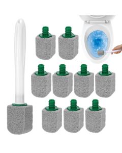 10Pc Pumice Stone for Toilet, Toilet Pumice Cleaning Stone with Handle, Replaceable Toilet Pumice Stone for Cleaning, Nature Pumice Sticks for Cleaning Supplies Bathroom Pool Toilet Limescale Remover