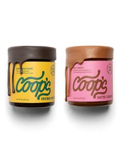 Coops Original Hot Fudge Salted Caramel Sauce 2 Pack Gourmet All Natural Handcrafted Gluten Free NonGMO Chocolate Ice Cream Toppings Sundae Desserts 10 Ounce each