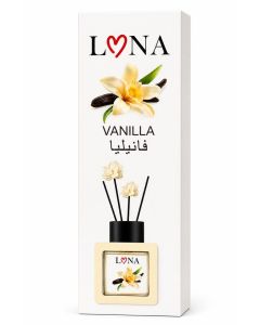 Lona Vanilla Room and Office Air Freshener, 50ml with a set of reeds and scented roses
