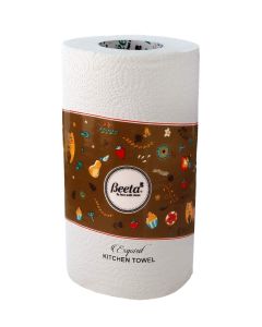 Beeta Kichen Towel Paper Roll Regular Kitchentowel roll 200 Emb 4 Ply 50 Pulls Pack of 4