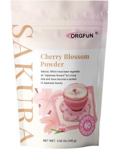 ORGFUN Original Sakura Powder - 100% Spring Season Cherry Blossom, Gluten Free, 3.52 Ounce