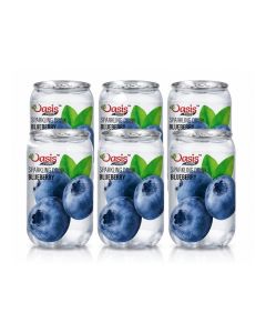 Oasis Foods Sparkling Drink Blueberry Flavor 350ml Cans (Pack of 6)