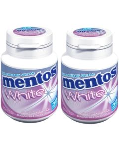 Mentos White Sugar Free Chewing Gum With Tutti Frutti Flavor- 2X54gms (Customer May Receive Any Flavor)